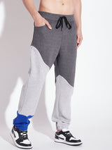 Grey Cut Sew Relaxed Fit Joggers Trackpants Fugazee 