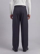 Midnight Grey Pleated Korean Trousers Trousers Fugazee 
