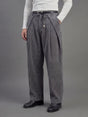 Ash Grey Corduroy Pleated Trousers Trousers Fugazee 