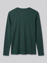 Bottle Green Notch Neck Ribbed Longsleeve Tshirt T-Shirts Fugazee 