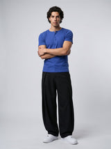 Royal Blue Short Sleeve Henley Tshirt T-Shirts Fugazee 