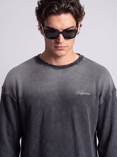 Smoke Waffle Washed Longsleeves Tshirt T-Shirts Fugazee 
