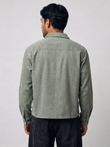Pine Green Graphic Corduroy Cropped Shirt Shirts Fugazee 