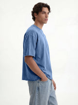 Ice Blue Washed Boxy Oversized Tshirt T-Shirts Fugazee 
