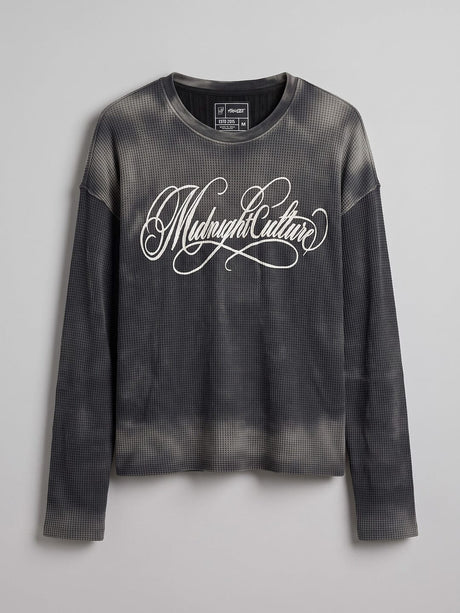 Midnight Washed Waffle Graphic Tshirt T-Shirts Fugazee 