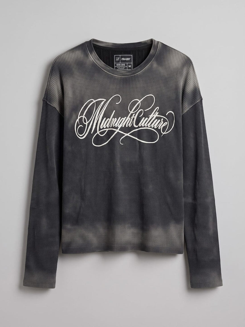 Midnight Washed Waffle Graphic Tshirt T-Shirts Fugazee 