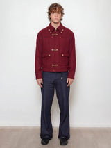Maroon Fireman Clasp Woollen Jacket Jackets Fugazee 