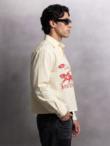 Butter Striped Quarter Cropped Shirt Shirts Fugazee 