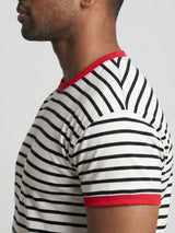 White Striped Ringer Tshirt T-Shirts Fugazee 