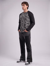 Grey Camo Raglan Waffle Longsleeves Tshirt T-Shirts Fugazee 
