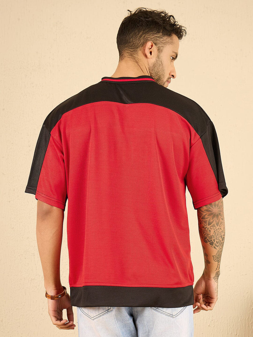 Black And Red Active Mesh Tee T-shirts Fugazee 