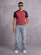 Rust Melange Raglan Cropped Tshirt T-Shirts Fugazee 