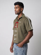 Olive Corduroy Cheongsam Shirt Shirts Fugazee 