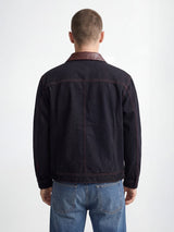 Black Contrast Stitch Fireman Clasp Denim Jacket Jackets Fugazee 