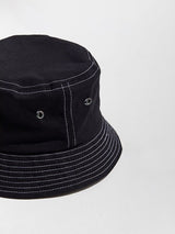 Black Contrast Stitch Bucket Hat Hats FUGAZEE 