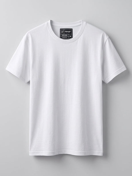 White Solid Cropped Tshirt T-Shirts Fugazee 
