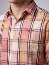 Sun Shades Seer Sucker Washed Cropped Shirt Shirts Fugazee 