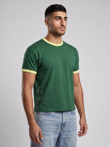 Bottle Green Ringer Tshirt T-Shirts Fugazee 