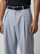 Whispy Blue Pleated Corduroy Trousers Trousers Fugazee 
