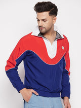 Blue Colour Blocked Windbreaker Jacket Jackets Fugazee 