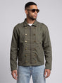 Olive Twill Heavyweight Harrington Cropped Jacket Jackets Fugazee 
