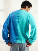 Blue Ombre Oversized Sweatshirt