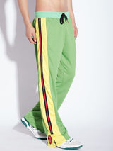 Bright Green Mesh Boot Cut Trackpant