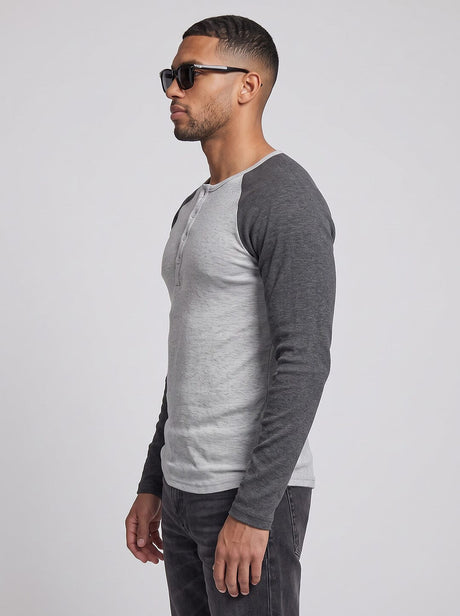 Shades Of Grey Ribbed Raglan Tshirt T-Shirts Fugazee 