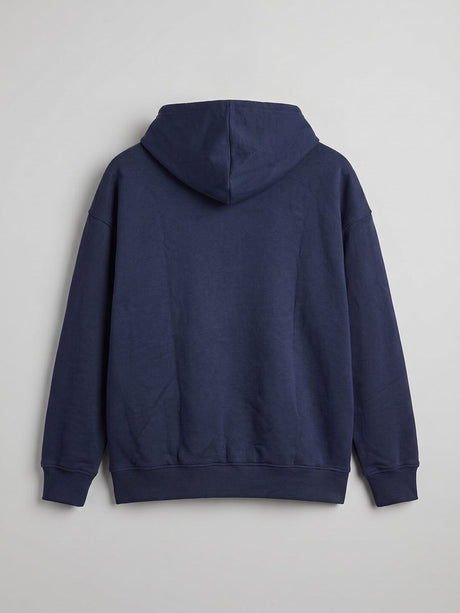Navy Embroidered Oversized Hoodie Sweatshirts Fugazee 