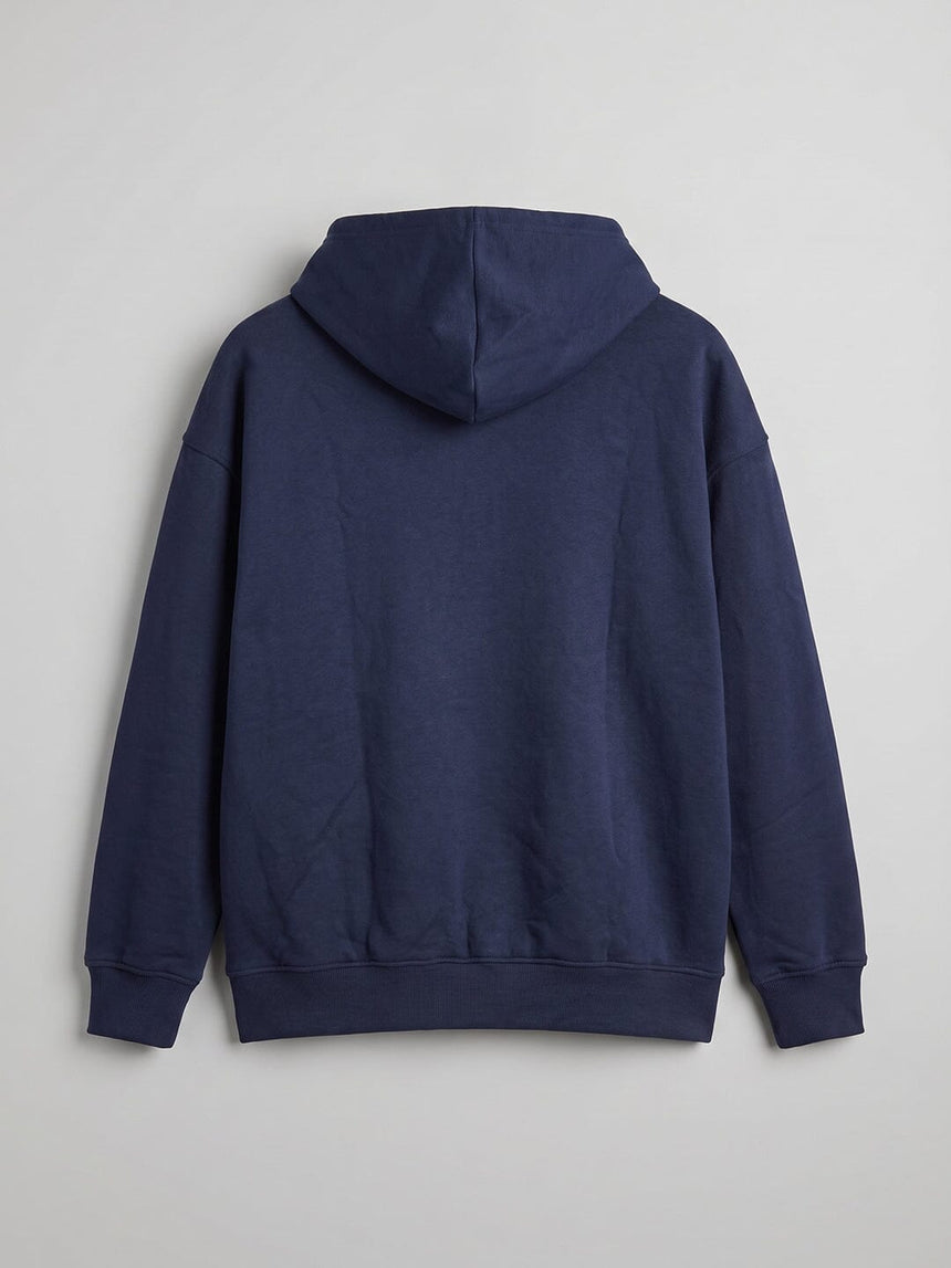 Navy Embroidered Oversized Hoodie Sweatshirts Fugazee 