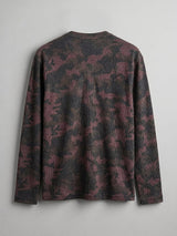 Brown Camo Waffle Relaxed Fit Henley Tshirt T-Shirts Fugazee 