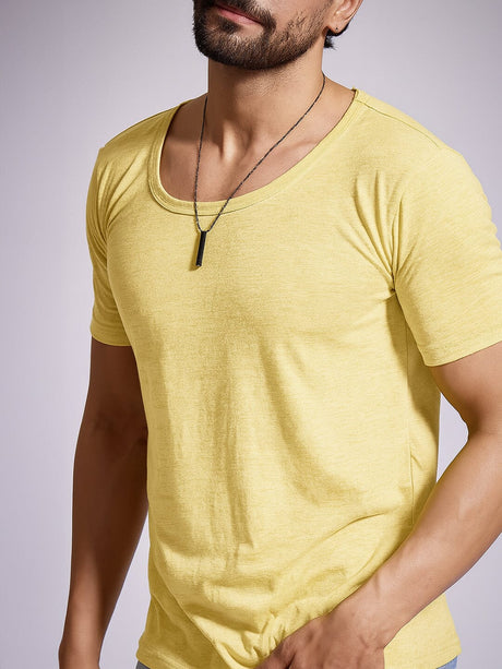 Lemon Slub Scoop Neck Tshirt T-Shirts Fugazee 