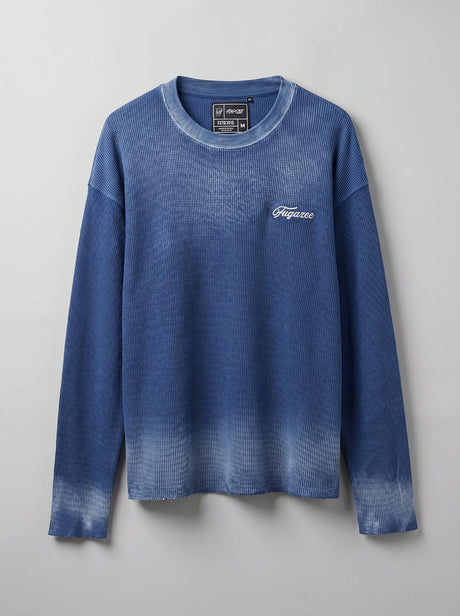Blue Storm Dyed Waffle Longsleeves Tshirt T-Shirts Fugazee 