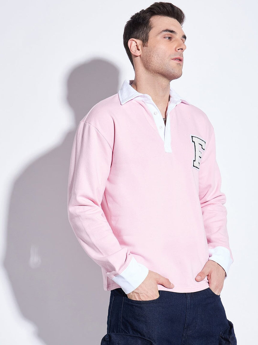 Pink Fleece Rugby Polo Tshirt T-shirts Fugazee 