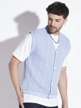 Sky Sleeveless Knitted Cardigan