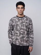 Grey Camo Waffle Longsleeve Tshirt T-Shirts Fugazee 