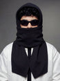 Black Fleece Hooded Scarf Scarf Fugazee 