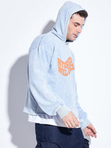 Sky Pigment Washed Graphic Cropped Hoodie Sweatshirts Fugazee 