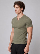 Iguana Green Notch Neck Tshirt T-Shirts Fugazee 