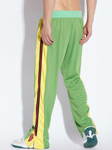 Bright Green Mesh Boot Cut Trackpant