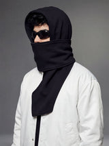 Black Fleece Hooded Scarf Scarf Fugazee 