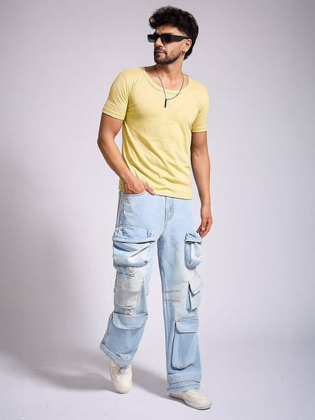 Lemon Slub Scoop Neck Tshirt T-Shirts Fugazee 