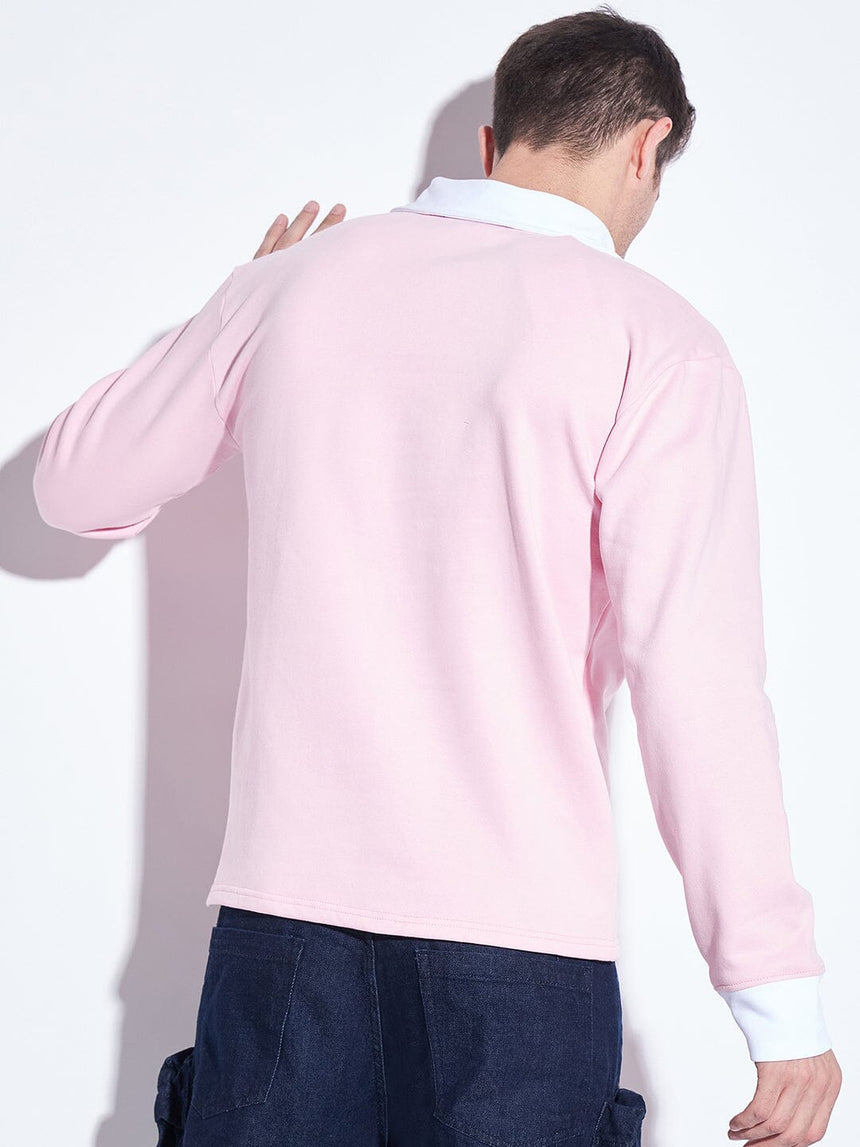 Pink Fleece Rugby Polo Tshirt T-shirts Fugazee 