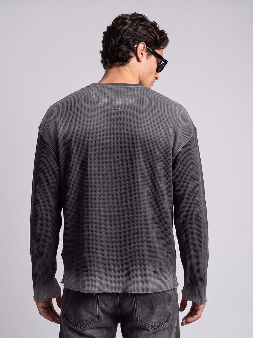 Smoke Waffle Washed Longsleeves Tshirt T-Shirts Fugazee 
