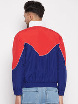 Blue Colour Blocked Windbreaker Jacket Jackets Fugazee 