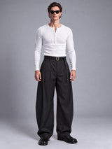 Black Barrel Korean Trousers Trousers Fugazee 
