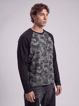 Grey Camo Raglan Waffle Longsleeves Tshirt T-Shirts Fugazee 