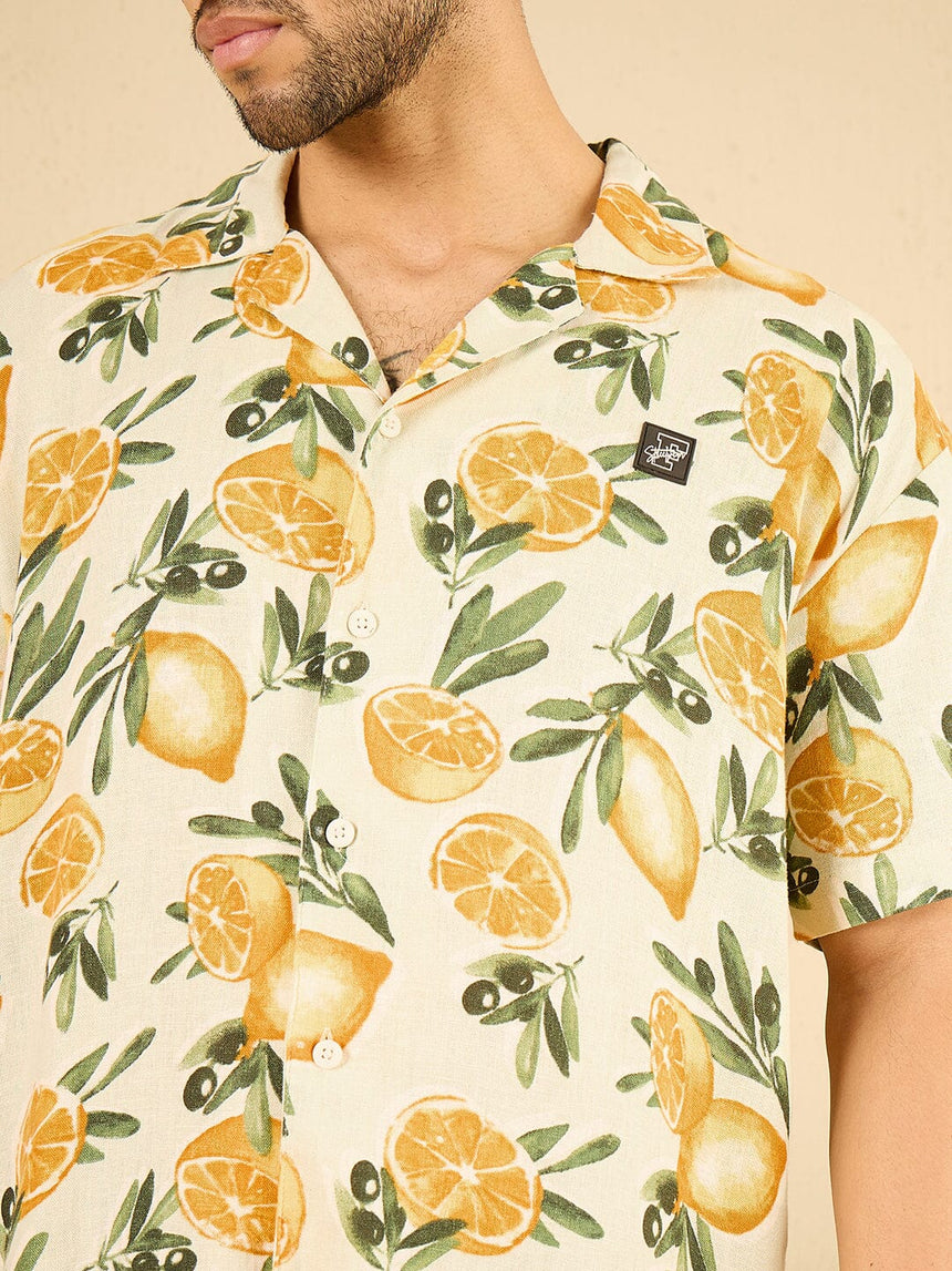 Lemon Cuban Linen Shirt Shirts Fugazee 