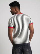 White Striped Ringer Tshirt T-Shirts Fugazee 