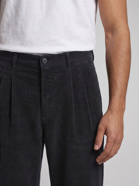 Black Corduroy High Waisted Flared Trousers Trousers Fugazee 